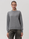 Crewneck Pearl-Embroidered Pullover in Virgin Wool Silk and Cashmere