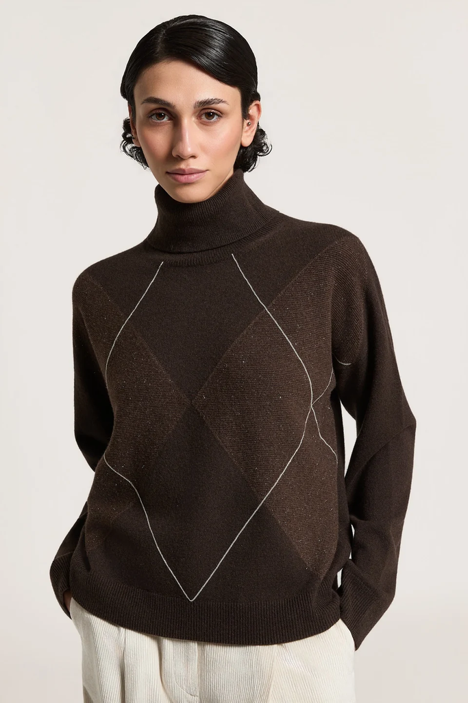 Sweater in Wool, Silk, Viscose, Cashmere and Lamé
