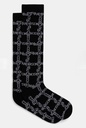 Logo Grid-Print Socks
