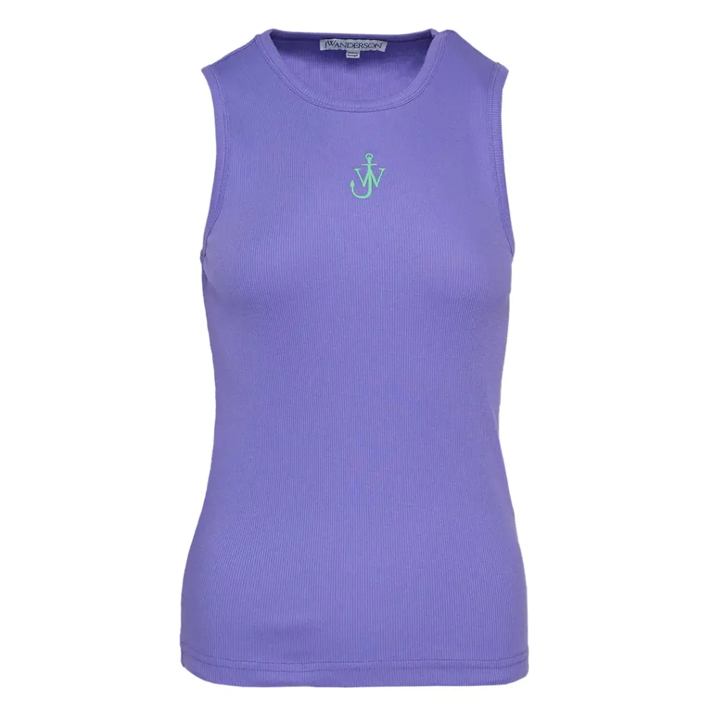 Tank Top With Anchor Embroidery