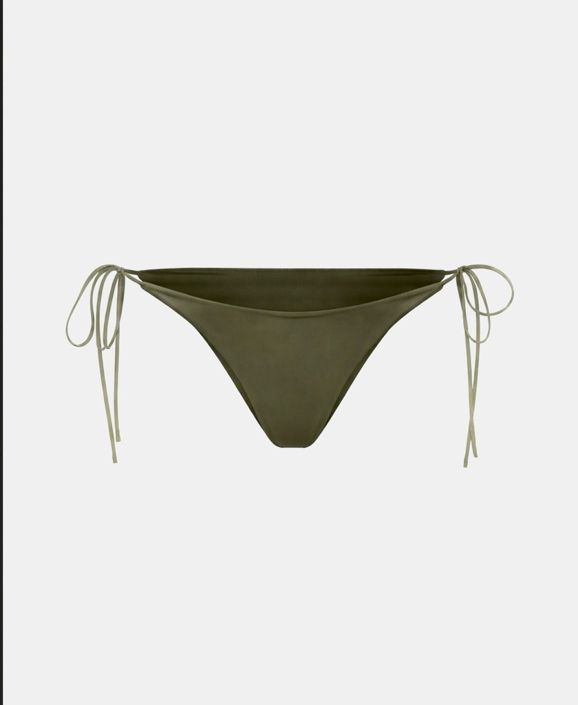 String Tie Swim Bottom In Khaki