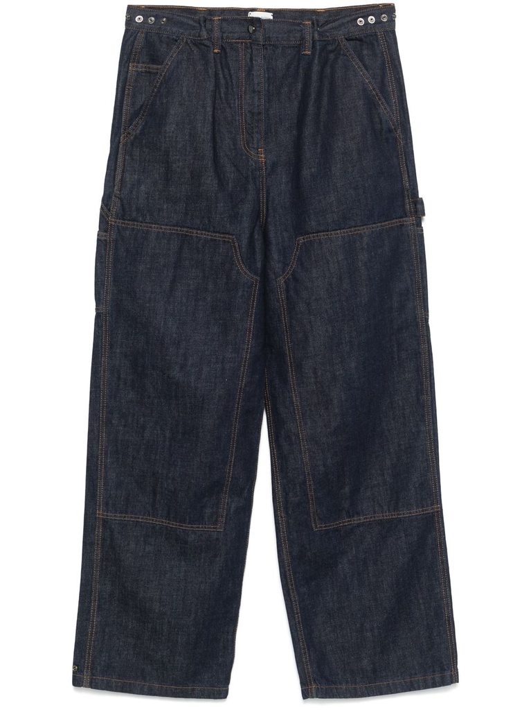 Belted Loose Fit Denim In Navy