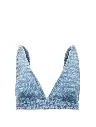 Monogram-Logo Denim Bralette