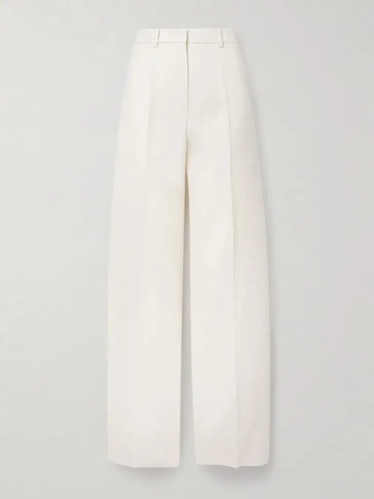 Jacquard Wide-Leg Pants