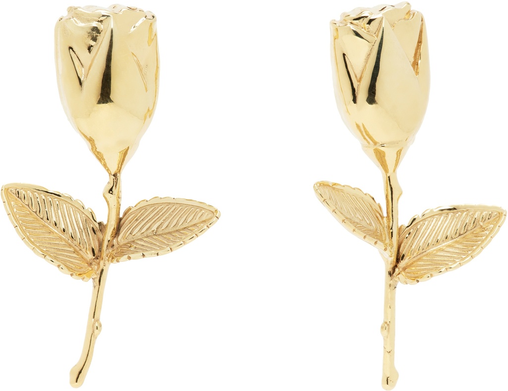 Rosebud Earrings In Gold