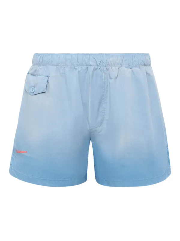 Logo Print Shorts Blue
