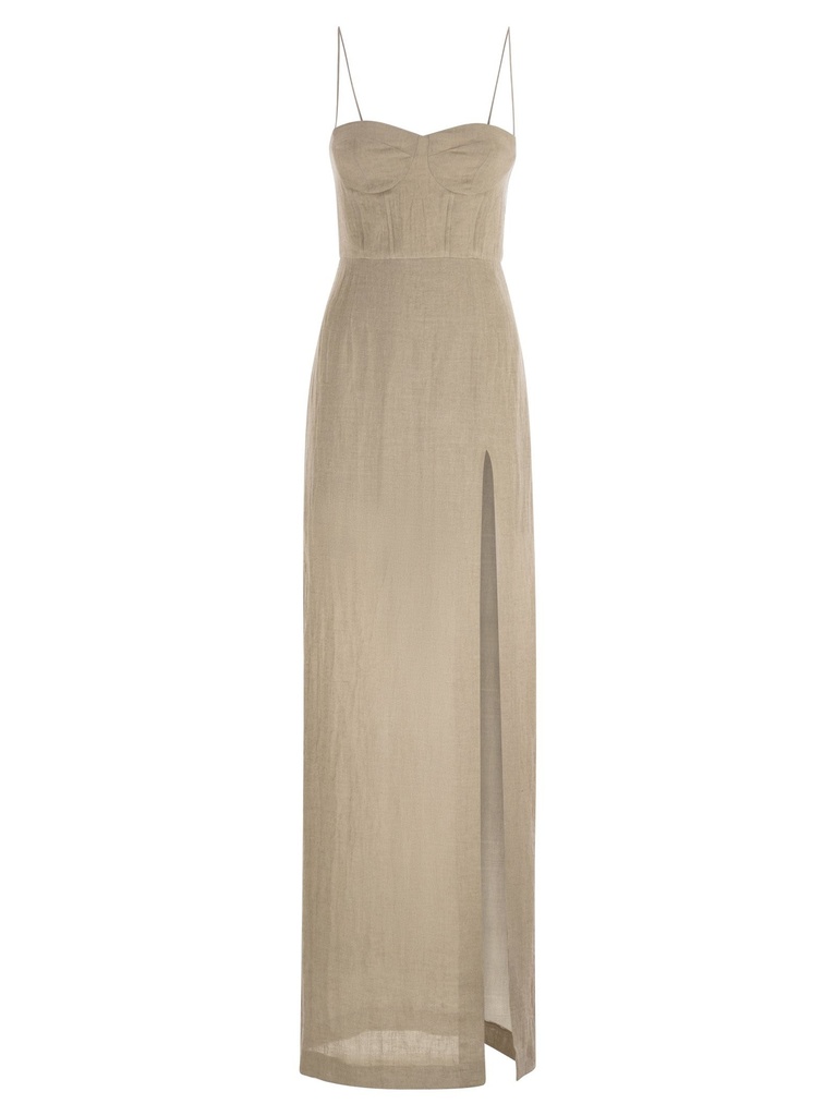 Abito Tessuto Beige
