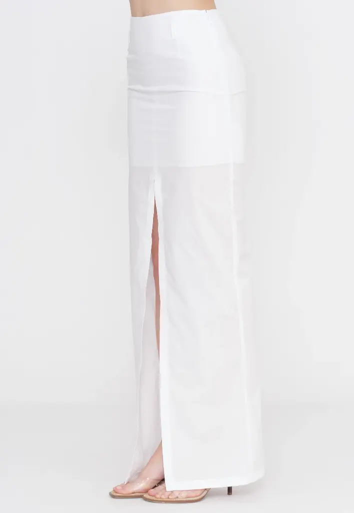 Gonna Tessuto White