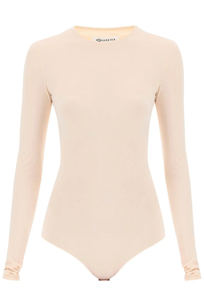 Second Skin Long Sleeve Lycra Bodysuit - Light Tan