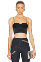 Balconette Bra Top Satin Black