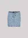 Denim Laced Mini Skirt