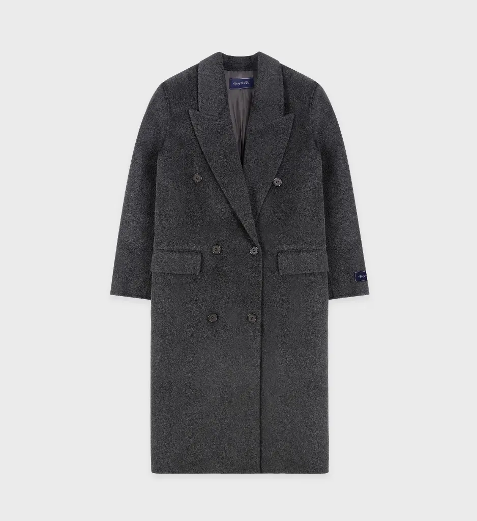 Double Faced Cashmere Coat Anthracite