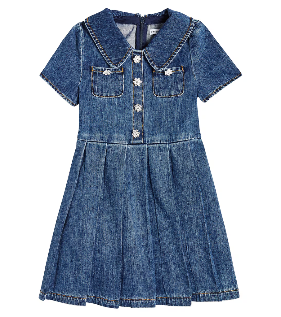 Denim Pleated Dress