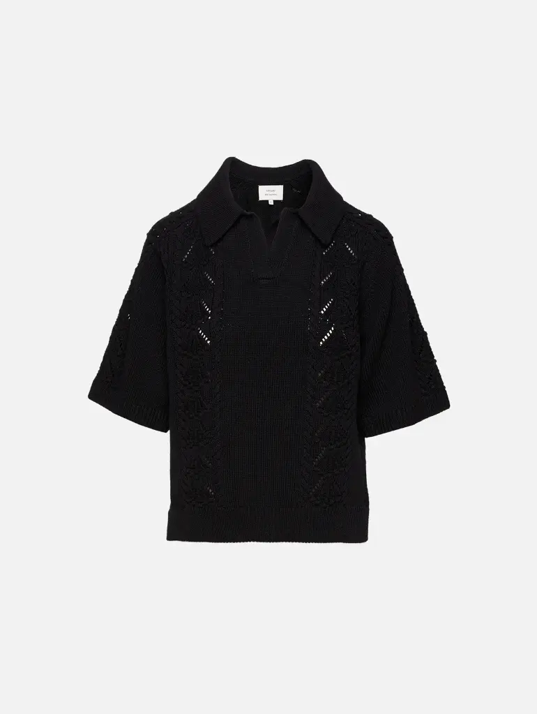 Kina Black T-shirt Knitted