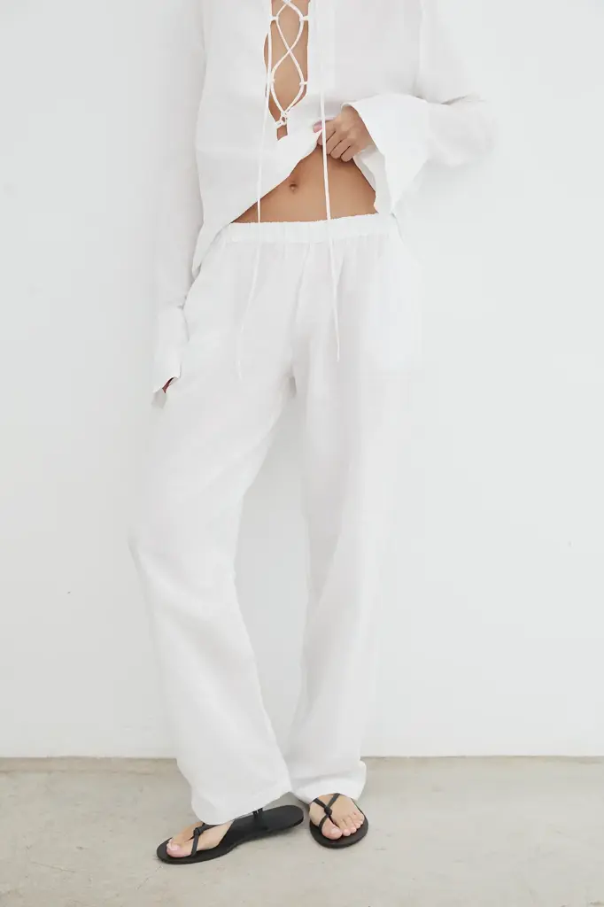Serge Pants White