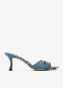 Skye 70 Embroidered Denim Mules