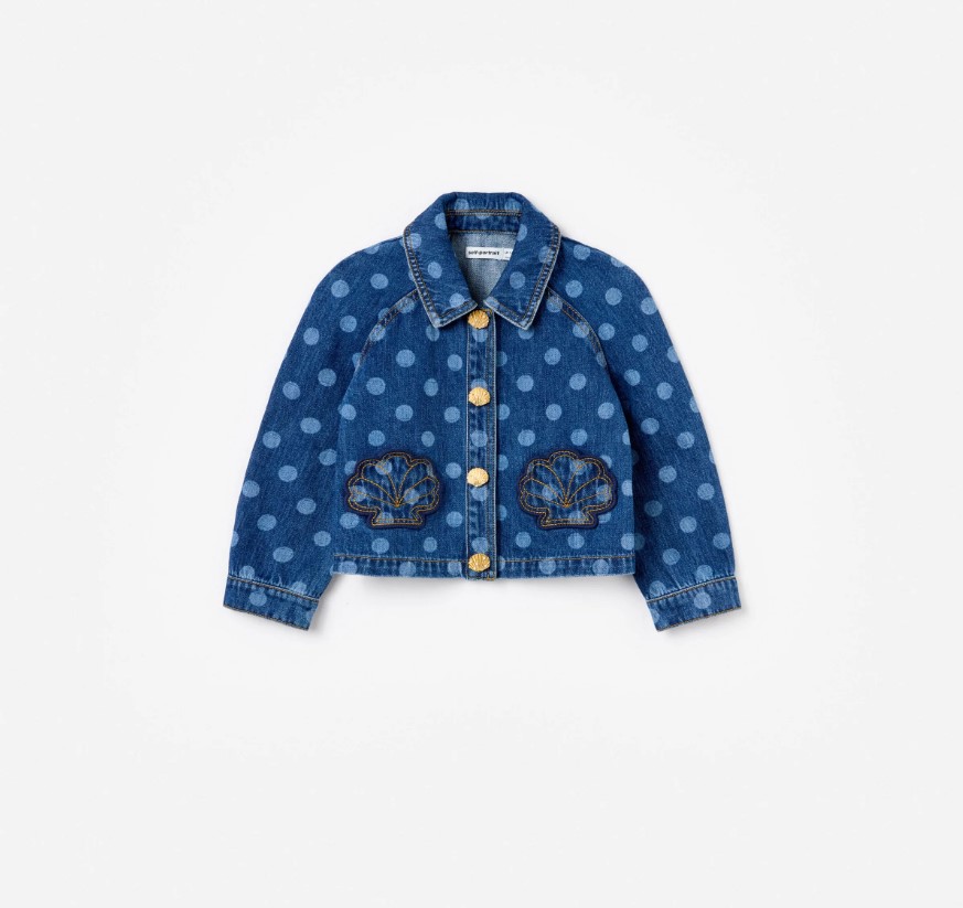 Polka Dot Denim Jacket