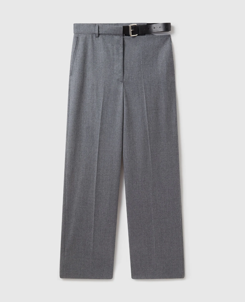 Belted Flannel Trousers