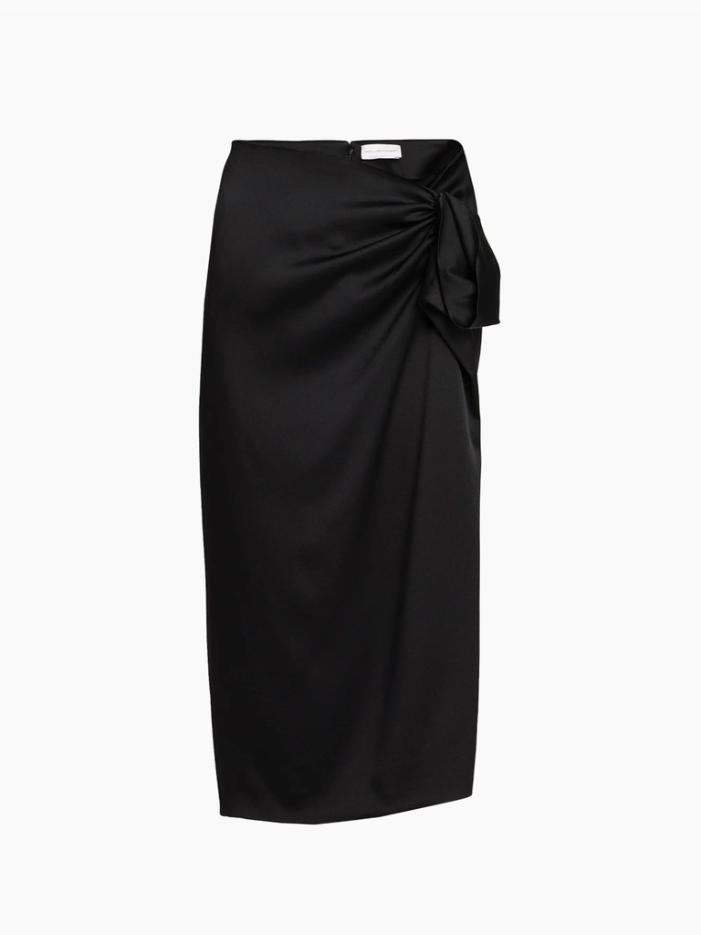 Satin Gathered Skirt