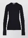 Nora - Shirt Cuff Long Sleeve Crewneck Top