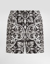Majolica Print Swim Shorts Black