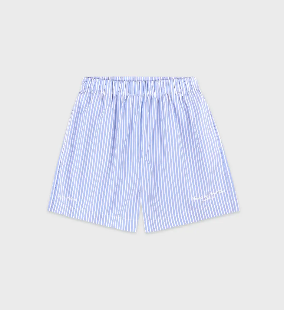 Eden Script Poplin Short Blue