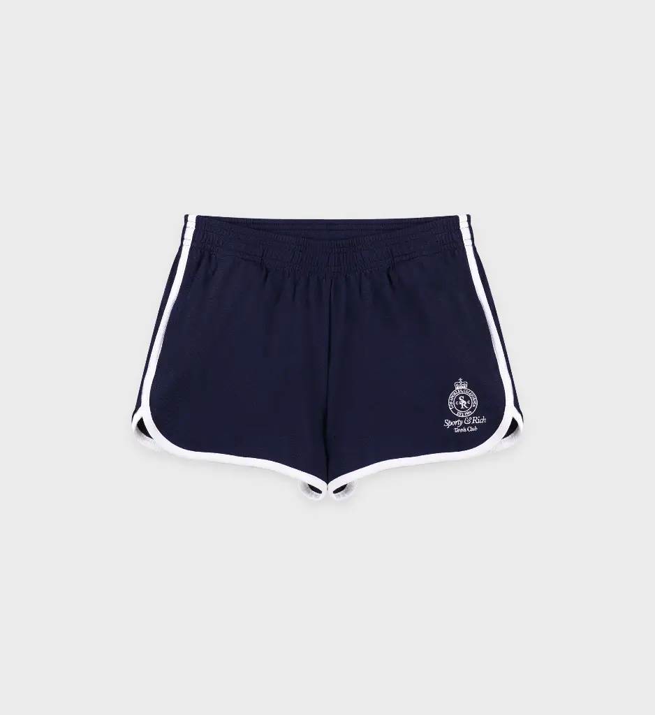 Eden Crest Embroidered Pique Shorts Dark Navy