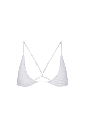 Universo Bralette In White Seersucker 