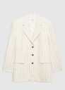 Sara Blazer -Cream And Black Stripe 