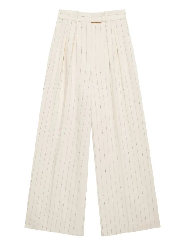 Lou Trouser - Cream And Black Stripe