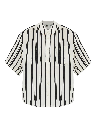 Coco Shirt - Ivory and Black Monogram Stripe 