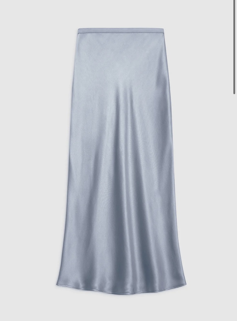 Bar Silk Skirt - Pastel Blue