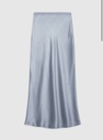 Bar Silk Skirt - Pastel Blue