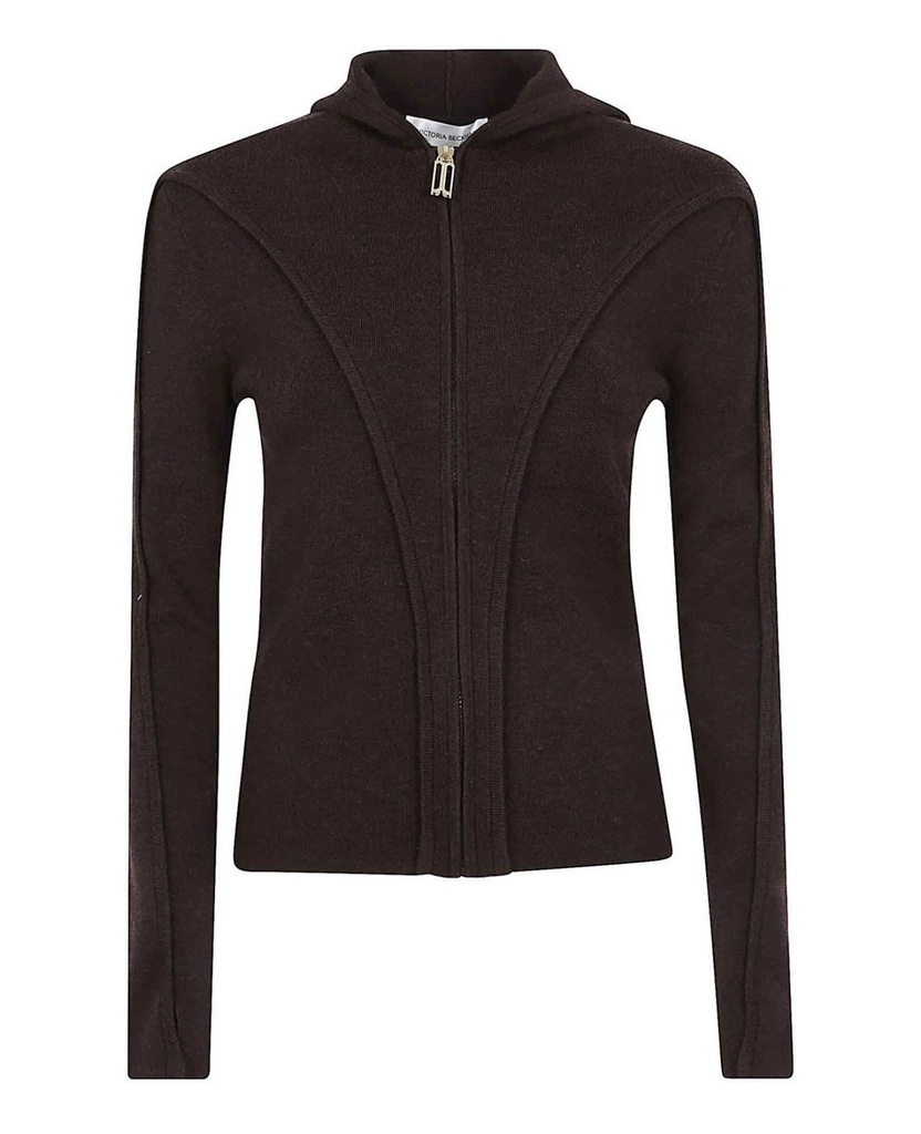 Piping Detail Hooded Top