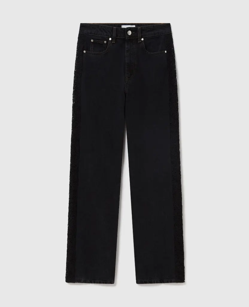 Black Denim Lace Jeans