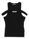 Crystal Buckle Embr Detail Tank Top