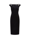 Crystal Strap Detail Midi Dress