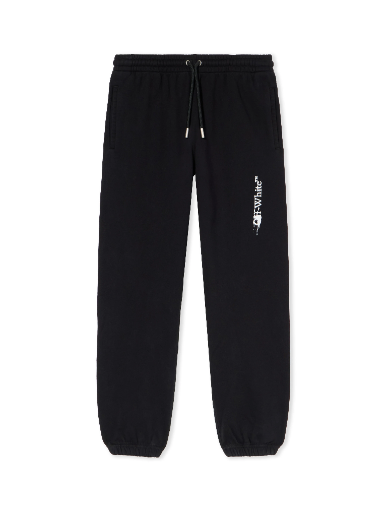 Ink Arrow Cuffed Sweatpants Black - White