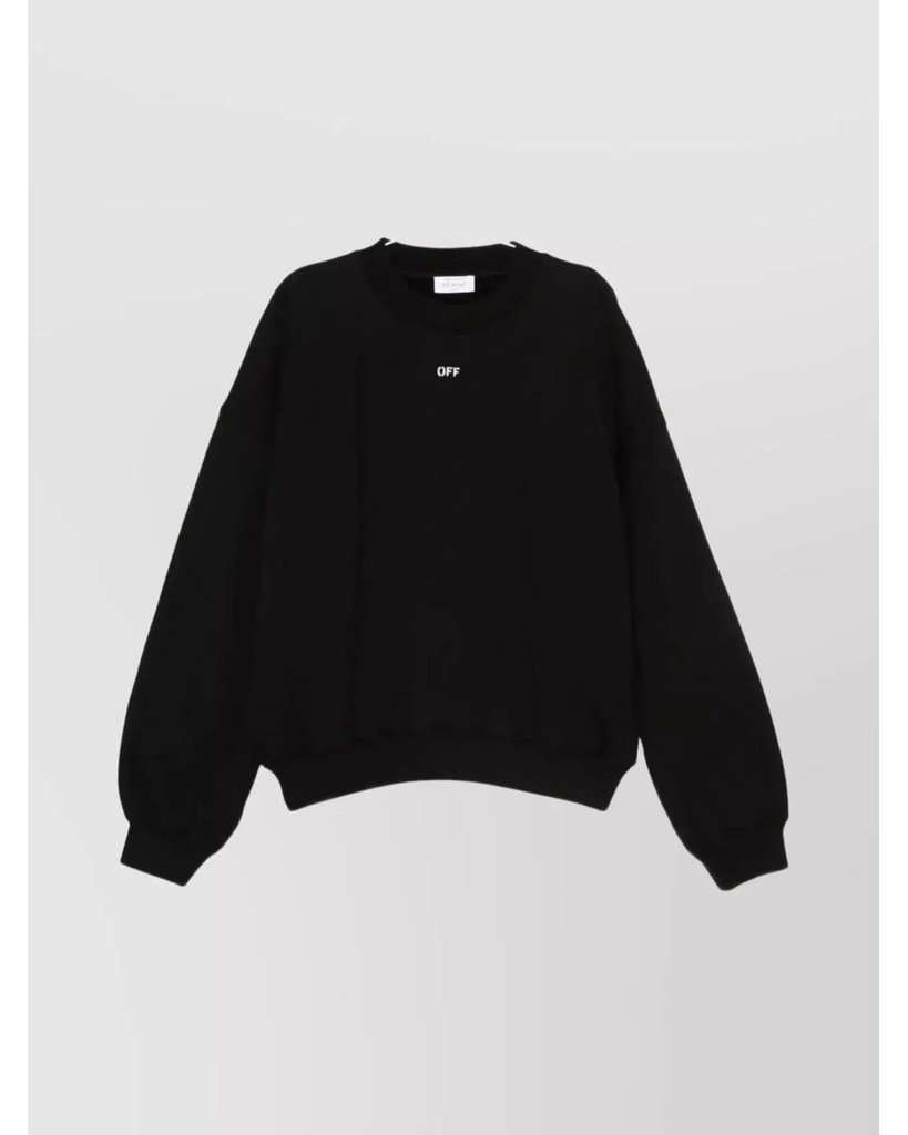 Dots Logo Over Crewneck Black - White