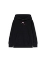DIAG SPLAT HOODIE BLACK - FUCHSIA
