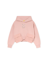 ARROW STUDS CARGO CROP HOODIE ROSE PINK