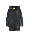 BOOKISH ACID HOODIE DRESS DARK GREY - FU