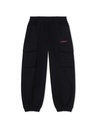 BOOKISH DIAG CARGO PANT BLACK - FUCHSIA