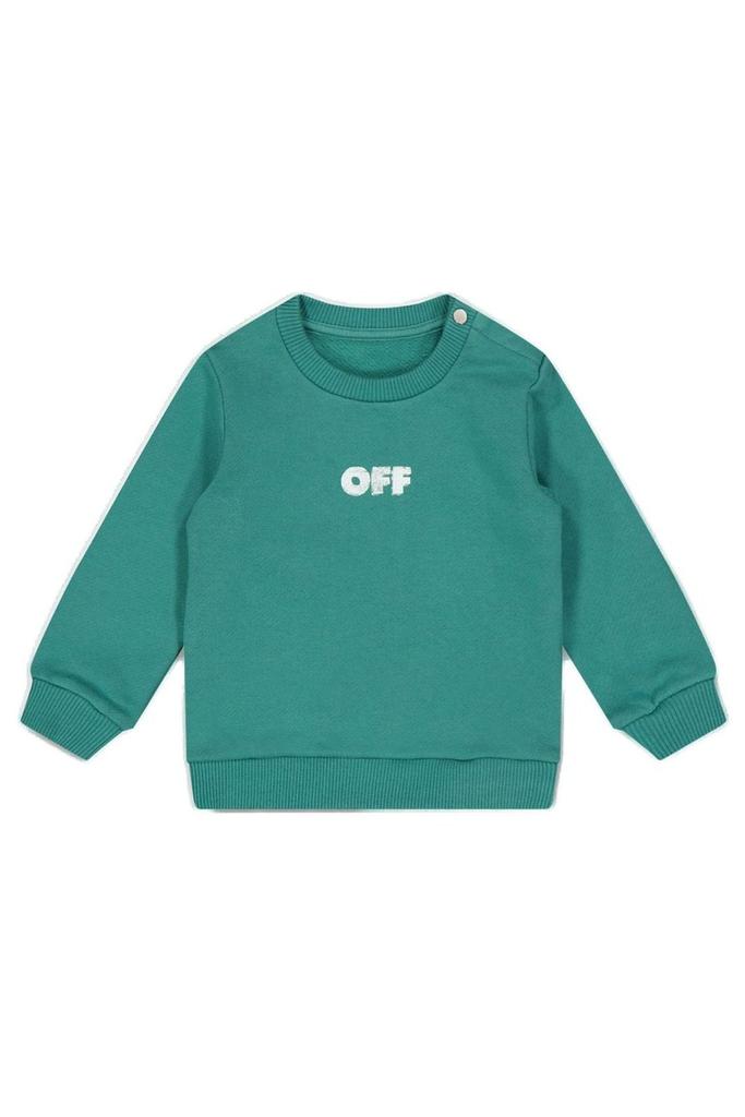 Arrow Sponge Crewneck Teal - White