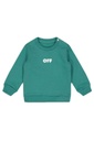 Arrow Sponge Crewneck Teal - White