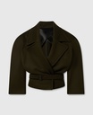 BRUSHED WOOL SHORT COAT