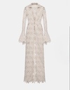 Ladies Coat Beige Floral Lace Coat