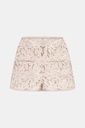 Ladies Shorts Beige Floral Lace Shorts
