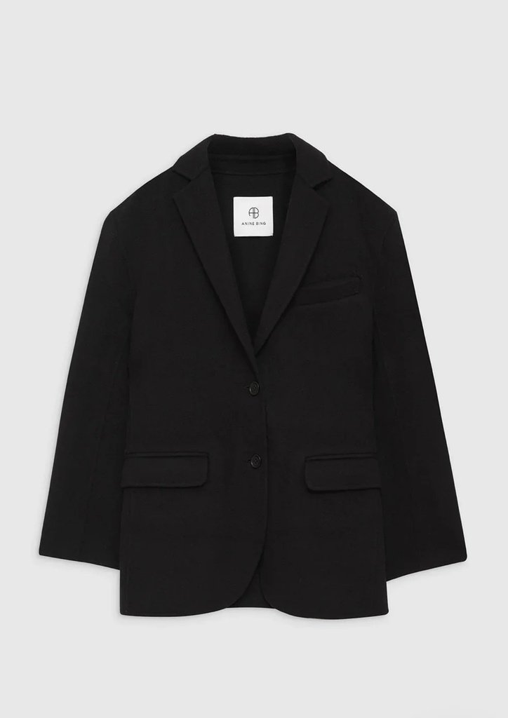 Quinn Blazer - Black Cashmere Blend