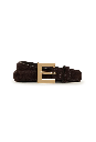 Nicola Belt - Dark Brown Suede